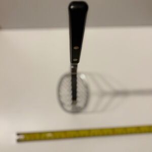 EKCO FORGE Stainless Steel Potato Masher Black Handle Kitchen Tool